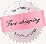 Free shipping for orders of 5 pairs or more
