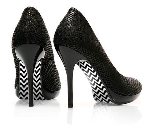 Chevron - Direct - decorative shoe decal - newheeltips.com